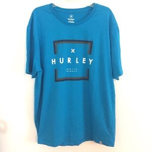 Men’s Hurley teal shirt short sleeve shirt. XL